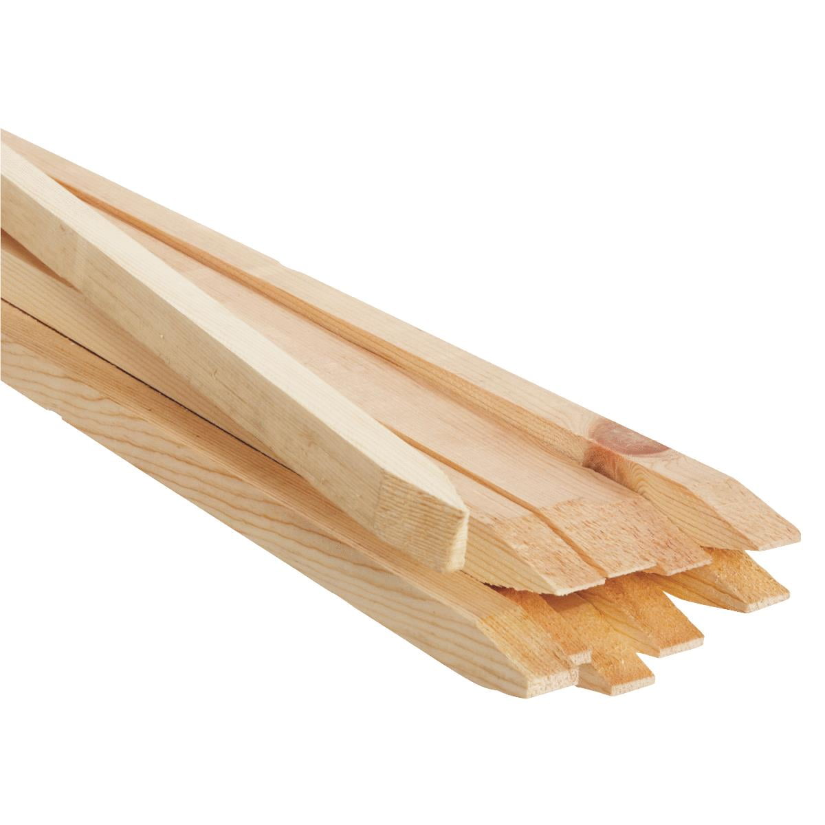 Tree Stakes 100 Pack Timber Wood Posts 90cm Square Pegs 25mm Wide Garden Support 