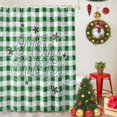 thumbnail image 5 of Merry Christmas Shower Curtains for Bathroom, Green White Buffalo Plaid Waterproof Fabric Shower Curtain for Bathroom Bathtub Decoration, Machine Washable, 60"x72", 5 of 9