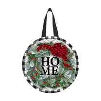 Briarwood Lane Winter Wreath Wood Door Hanger