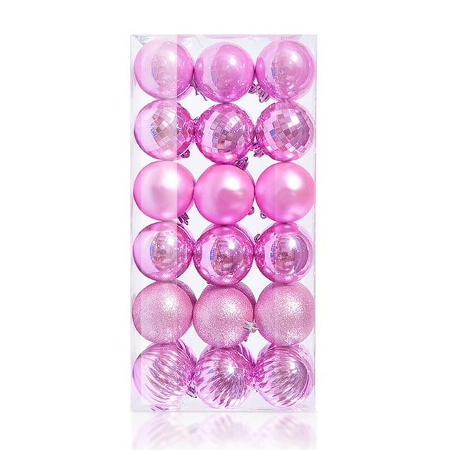 36Pcs Ball Easy to Hang Shatterproof Fine Workmanship Unbreakable Fade Resistant Christmas Tree Decoration Reusable Christmas Ornaments Hanging Ball for Party