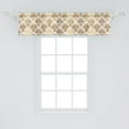 thumbnail image 2 of Ambesonne Damask Window Valance, Ombre Abstract Image Floral East Inspired Details Print, Curtain Valance for Kitchen Bedroom Decor with Rod Pocket, 54" X 12", Caramel and Pale Yellow, 2 of 3