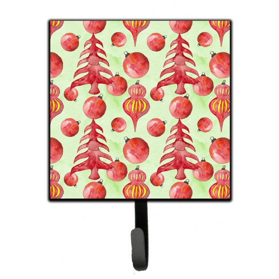 Red Christmas Tree and Ornaments Leash or Key Holder