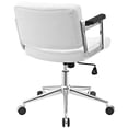 thumbnail image 4 of Modern Contemporary Urban Design Work Home Office Mid Back Office Chair, White, Faux Leather, 4 of 4