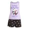 thumbnail image 4 of Disney Nightmare Before Christmas Women's Tank Top and Shorts Pajama Set, 2-Piece, Sizes XS-3X, 4 of 4