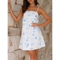 thumbnail image 2 of SUNSIOM Femmes Été Sans Manches Mini Robe Spaghetti Bretelles Dos Nu Graphique Imprimer une Ligne Robe Plage Robe de Soleil, 2 of 6