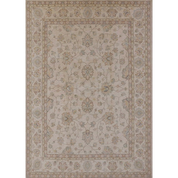 Ahgly Company Indoor Rectangle Mid-Century Modern Dark Almond Brown Oriental Area Rugs, 8' x 10'