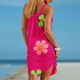 thumbnail image 3 of Vestidos de Verano Lindos para las Mujeres Que Imprimen Vestido de Sol Suelto con Cuello en V, sin Mangas con Bolsillos para el Uso Informal, 3 of 5