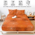 thumbnail image 5 of King Size Fitted Sheet Set - Orange Halloween 3 Piece Bedding Sets 16" Deep Pocket Fitted Sheet with 2 Pillowcases, Black White Net Halloween Brushed Microfiber Hotel Luxury Bed Sheets, 5 of 9