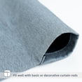 thumbnail image 2 of DriftAway Faux Linen Textured Solid Color Blackout Tie Up Curtain for Kitchen Decorative Adjustable Balloon Rod Pocket Window Linen Curtains for Small Window 47"L x 31"W Dusty Blue, 2 of 9