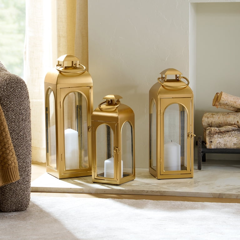 Better Homes & Gardens Gold Metal Lantern Candle Holder photo 4
