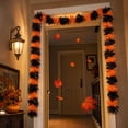 thumbnail image 6 of Halloween Foil Fringe Curtains Orange Purple Black Metallic Streamers Party Decoration Wall Door Decor Spooky Holiday Backdrop Home Celebration Display Indoor Event Ornament Seasonal, 6 of 9