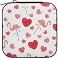 thumbnail image 2 of Coolnut Pink Flamingos Travel Jewelry Case for Women Girls,PU Leather Mini Jewelry Organizer Jewelry Holder, Portable Travel Jewelry Box for Earrings, Rings, Bracelets and Necklaces Women Gifts, 2 of 7