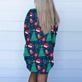 thumbnail image 4 of Puntoco Moda para mujer Abrigo con estampado navideño Cárdigan de manga larga con bolsillo Blusa informal suelta tops Liquidación Puntoco Puntoco-2261, 4 of 6