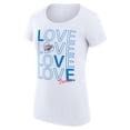 thumbnail image 2 of Women's G-III 4Her by Carl Banks White Oklahoma City Thunder Super-Slim Fit Lightweight Basketball Love T-Shirt, 2 of 3