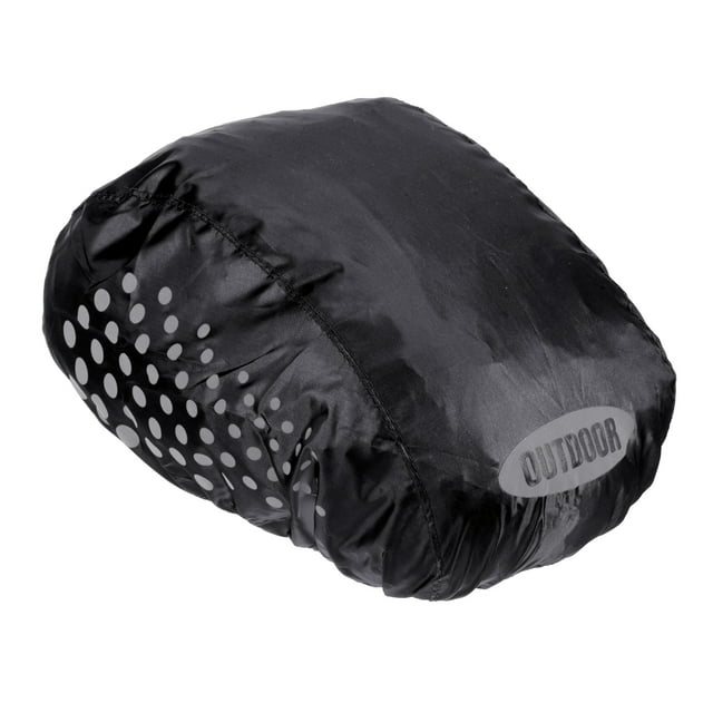 Unique Bargains Waterproof Helmet Cover Bike Helmet Protector Ride Gear with Reflective Strip Black