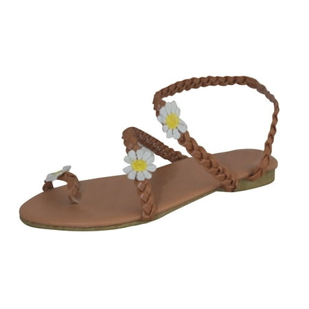 

Tangnade Ladies daily all-match casual shoes Leisure Sandals For Women Flats Shoes Female Open Toe Flip Flops Beach Slippers Brown 43