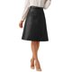 thumbnail image 4 of Falda Midi de Cuero Sintético A Línea de Cintura Alta Vintage para Mujeres INSPIRE CHIC M Negro, 4 of 6