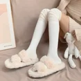 thumbnail image 2 of Calcetines de tubo largos grises de primera calidad, calcetines de bota para mujer, estilo inactivo de nicho, calcetines de pila de Color sólido, calcetines hasta la rodilla de algodón para mujer, 2 of 5