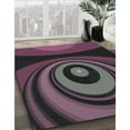 thumbnail image 2 of Ahgly Company Indoor Rectangle Patterned Purple Lily Purple Novelty Area Rugs, 4' x 6', 2 of 6