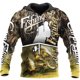 thumbnail image 3 of Nueva sudadera con capucha estampada en 3D con diseño de pesca de lucio en aguas profundas para hombres y mujeres, sudadera de moda de gran tamaño para entusiastas de la caza de peces, 3 of 5