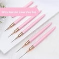 thumbnail image 5 of 5Pcs Nail Brush Pen Set Nail Art Liner Brush UV Gel Painting Acrylic Nail Tool, 5 of 5