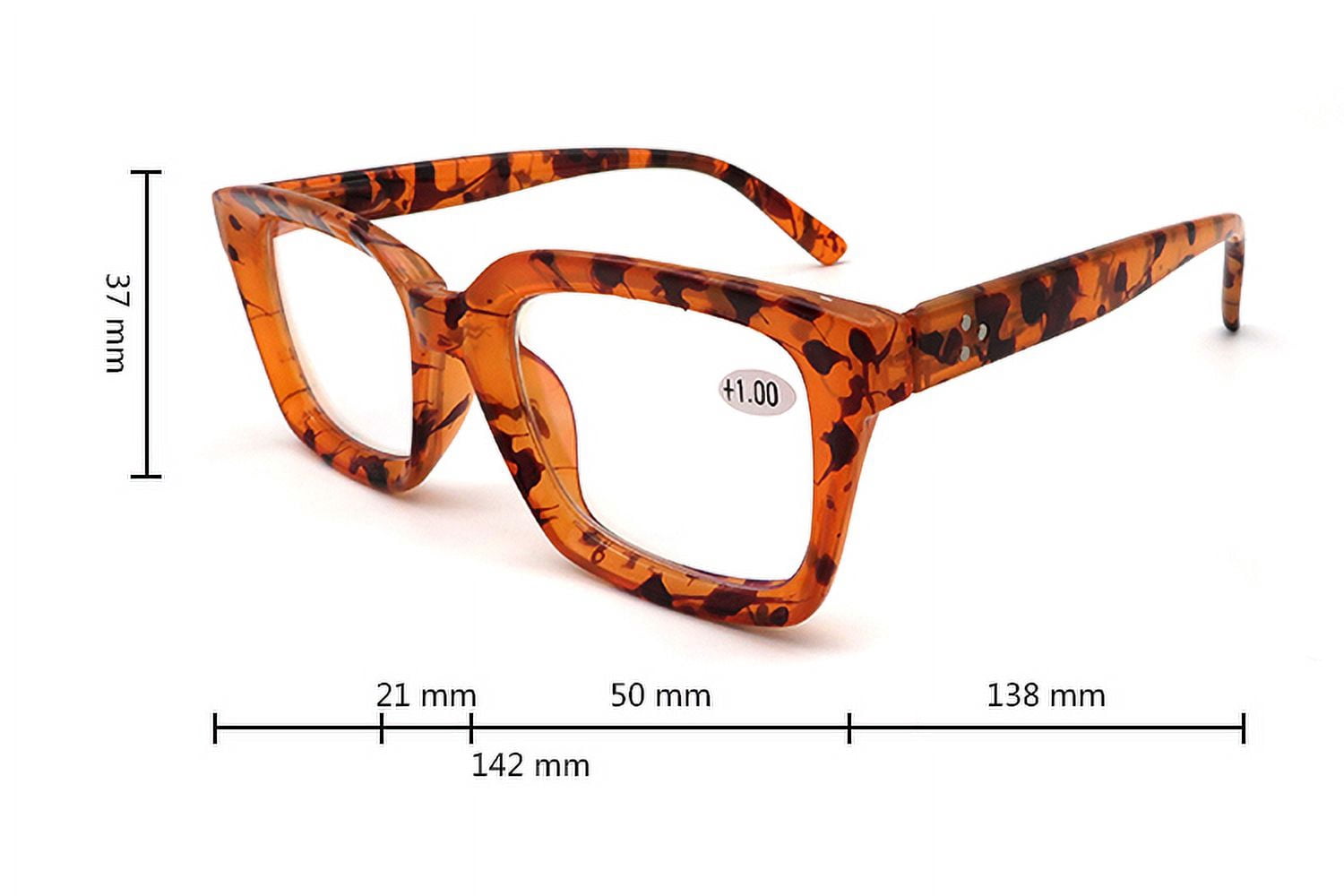 EYEGEMS Brand Eyeglasses +2.50 Women Eco Friendly Sustainable  Reading Glasses Ladies Walnut Wood Black Multicolor 0552