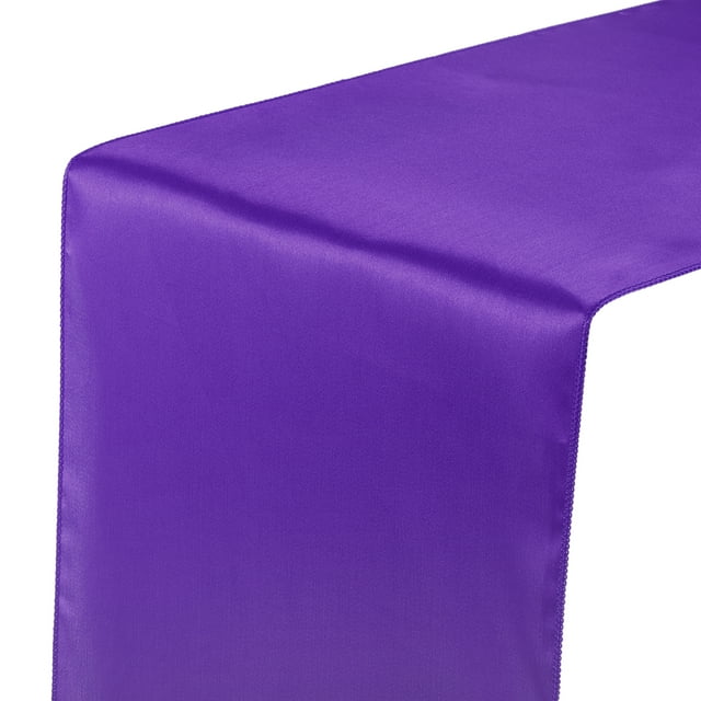 Unique Bargains 6 Pack Satin Table Runner, 12'x108' Smooth Silk Table Runner, Deep Purple