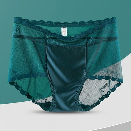 Luxalzxs Women s Sexy Lace Panties Hipster Mesh Lingerie Underwear Cheeky Sheer Panties Smoothing No-Show Panties Underpant
