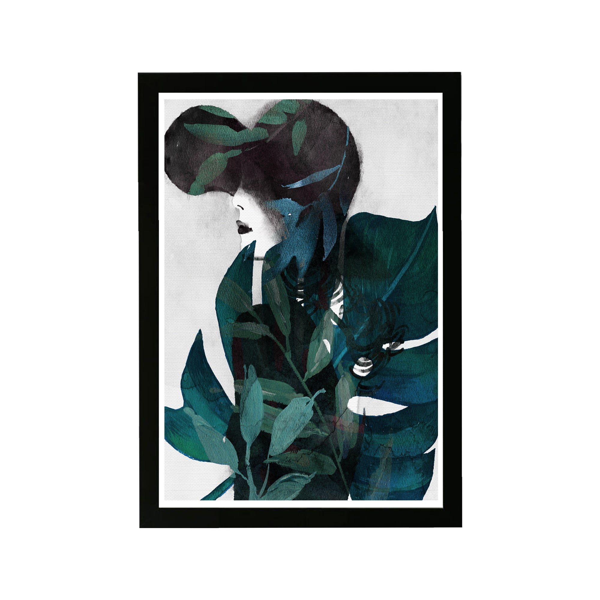 Wynwood Studio Fashion and Glam Framed Wall Art Prints 'Noir Monstera