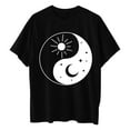 thumbnail image 5 of SMihono Hauts pour Femmes Été Décontracté Vintage Col Rond Imprimé Motif Manches Courtes Blouse T-shirt Oversize pour Femmes 2023, 5 of 5