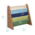 thumbnail image 2 of ECR4Kids 4-Tier Sling Book Display with Deep Fabric Pockets, Earthtone, 2 of 9