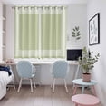 thumbnail image 5 of Sage Green Greek Key Kitchen Curtains 72 Inch Length, Geometric Greece Ancient Farmhouse Geo Grommet Top Bedroom Living Room Curtains, Light Filtering Cafe Curtain Drapes 2 Panels Set 104''x72'', 5 of 9
