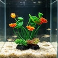 thumbnail image 2 of Artificial Aquatic Plants for Aquarium, Plastic Fake Seaweed and Lotus Flower Fish Tank Decor, Realistic Greenery for Freshwater and Saltwater Tanks, Easy to Clean and Fish Safe, 2 of 7
