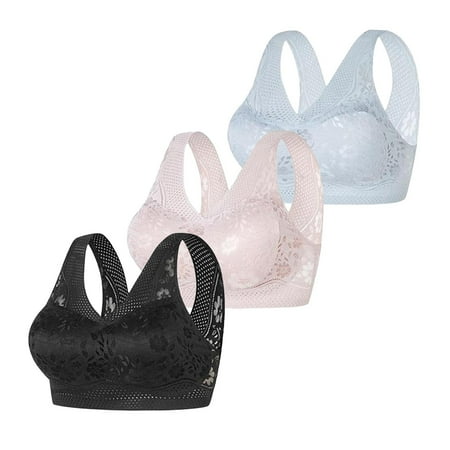 HYSYSB Sports Bras for Women balconette Bras wireless Bras for Women bras for Women bra Underwire Bra Stretch Bustier Hold Non Wired Sleep Bra Classic Top seamless Khaki M