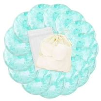 Wegreeco Nursing Pads (14 Pack)   Laundry Bag & Travel Storage Bag, 4.7 inch - Washable & Reusable Breastfeeding Nursing Pads (Blue Wave, Large)