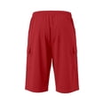 thumbnail image 4 of FhsagQ Male Cargo Short Pants for Men with Slanted Front Pockets and Backless Design for Utility Workwear Watermelon Red Size M, 4 of 8