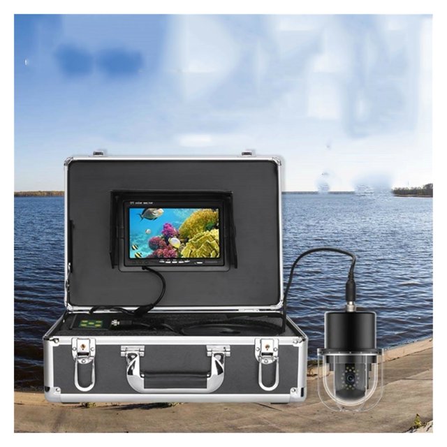 7 Inch 20m/50m/100m Underwater Fishing Video Camera Fish Finder IP68 Waterproof 20 LEDs Dome Rotating Panoramic Viewing Camera ,Easy to Use