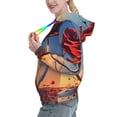 thumbnail image 2 of Honeii Sunset Rose Elegance Pattern Womens Oversized Hoodies Long Sleeve Sweatshirts Pullover Fall Outfits with Pocket-, 2 of 7