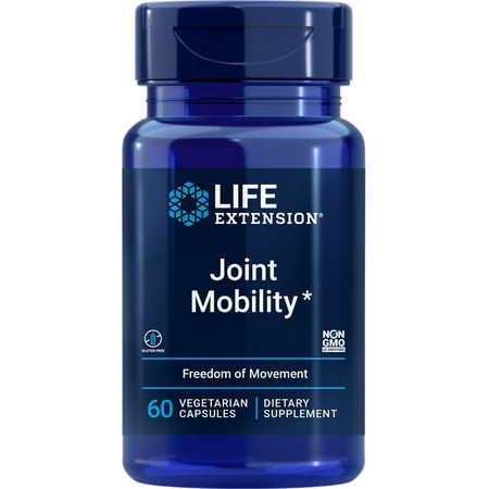 Life Extension Joint Mobility - Relieves minor knee discomfort and improves range of motion - Gluten-Free Non-GMO - 60 Vegetarian Capsules