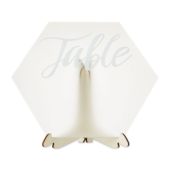 6.75in Number Plate White Desktop Decor Table Sign, by Way To Celebrate