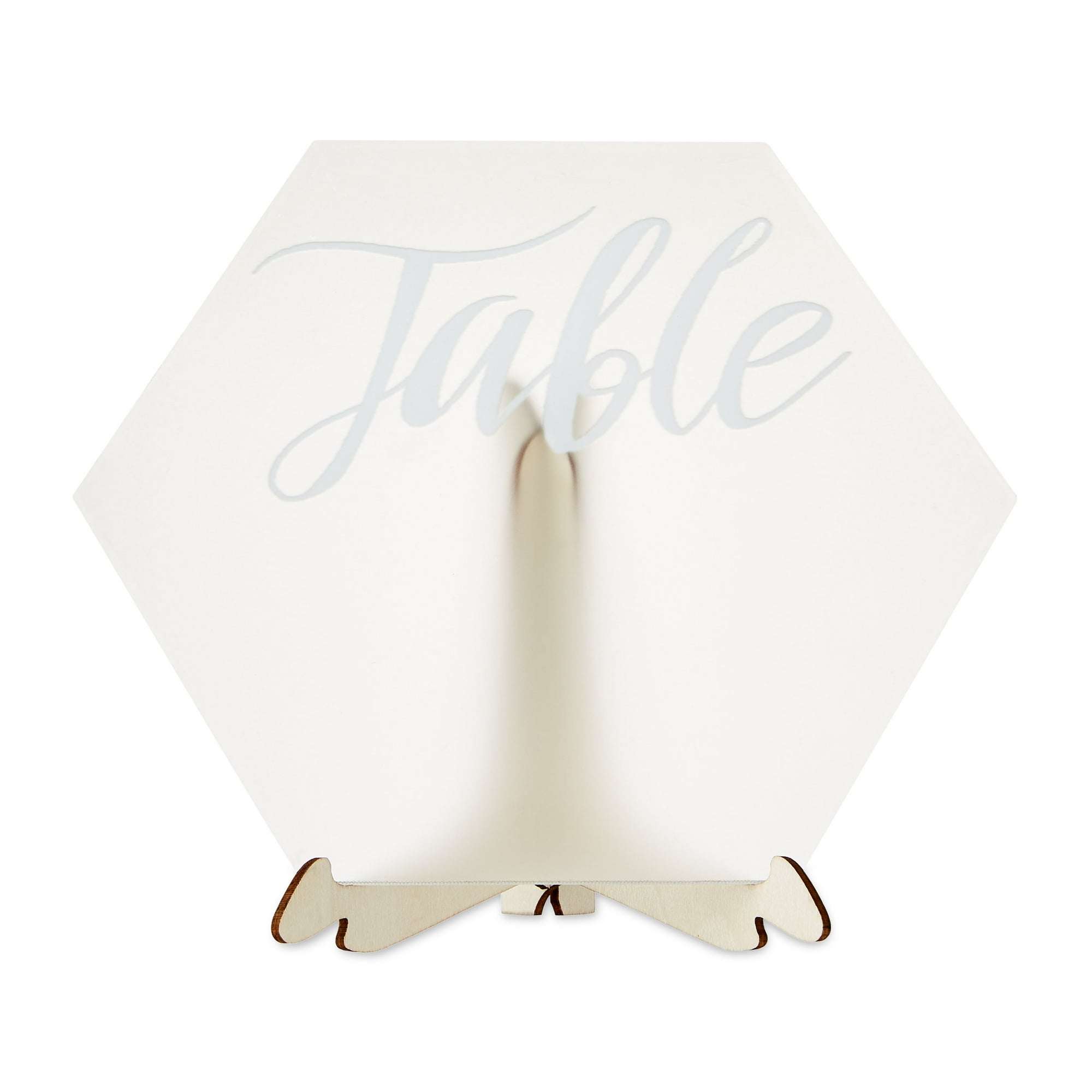 6.75in Number Plate White Desktop Decor Table Sign, by Way To Celebrate