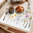 thumbnail image 3 of Spring Flower Placemats Set of 8, Watercolor Orange Purple Floral Non-Slip Place Mats Washable Table Mats for Kitchen Dining Table Decorations Indoor/Outdoor, 3 of 9