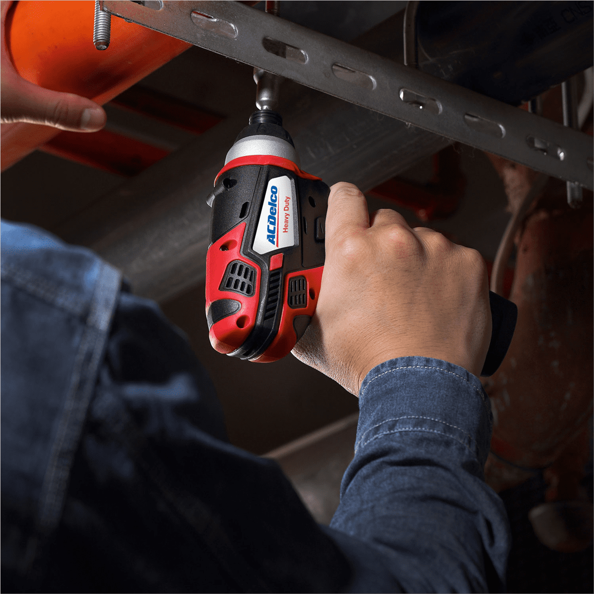 ACDelco G12 Series 12V Cordless Combo Kit: 3/8" Brushless Ratchet Wrench & 1/4" Impact Driver - Includes 2.0Ah Battery & Charger ARW12103-K2