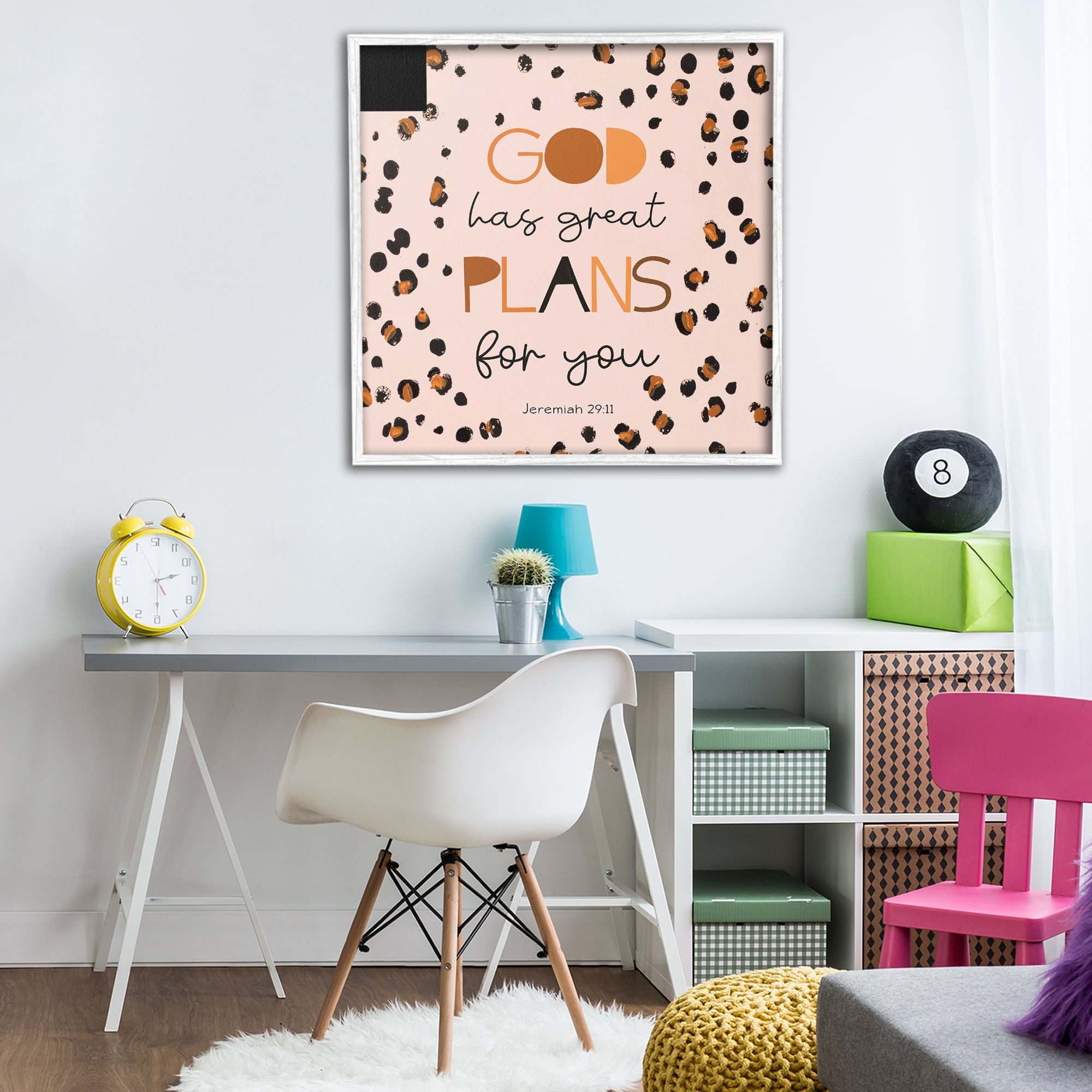 Stupell Industries God Has Plans For You White Framed Giclee Art, design by Patricia Pinto