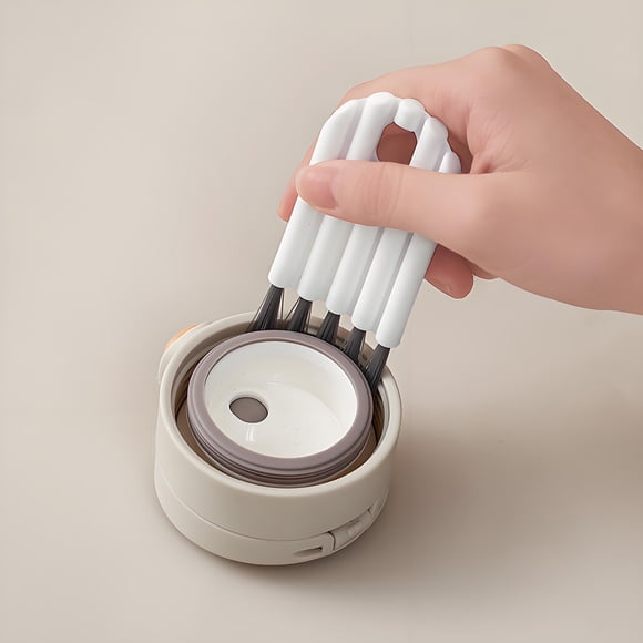 Plastic Brush 1-Pack Cleaning Brushes Set Multi-Purpose Corner Window Crevice Cup Lid Keyboard Detail Cleaning Brushes(White) Rkxzt