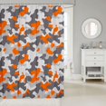 thumbnail image 2 of Manfei Retro Camouflage Shower Curtain 72Wx72L, Old Fashion Camo Shower Curtain 72Wx72L, Orange, 2 of 5