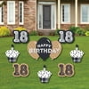 Big Dot of Happiness 18th Milestone Birthday - Yard Sign and Outdoor Lawn Decorations - Happy Birthday Party Yard Signs - Set of 8