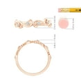 thumbnail image 4 of Angara Lab Grown Bezel Set Diamond Ivy Scroll Half Eternity Ring for Women in 14K Rose Gold (Size-1.7mm | 0.13 ct) | April Birthstone Jewelry for Her | Lab-Grown Diamond Engagement Rings, 4 of 8