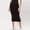 BLACK, variant on Women Solid Basic Casual Stretch Elastic Waist Bodycon Midi Pencil Skirt