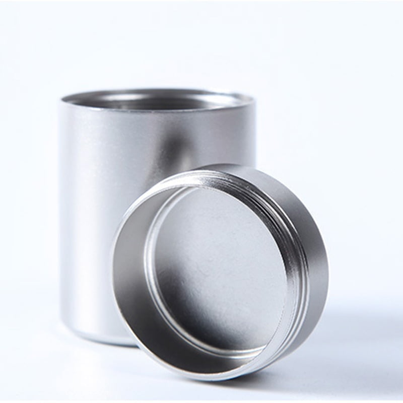 Waterproof Aluminum Screw-top Lid Lock Odor Tea Tins, Airtight Smell Proof Durable Multi-Use Portable Metal Herb Jar Container
